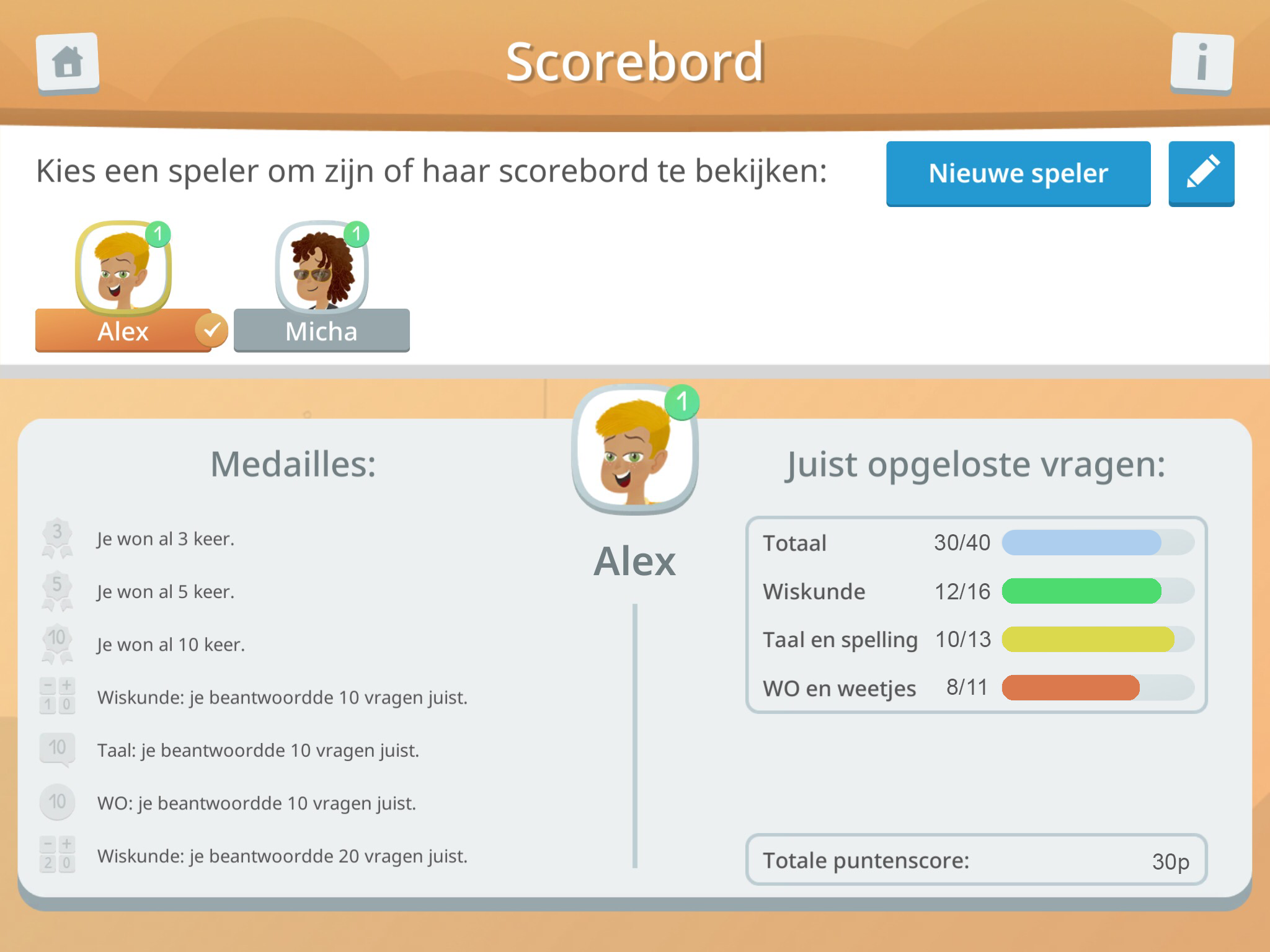 Scorebord zomerbingel