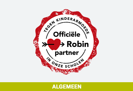 Badge: officiële partner van Stichting Robin