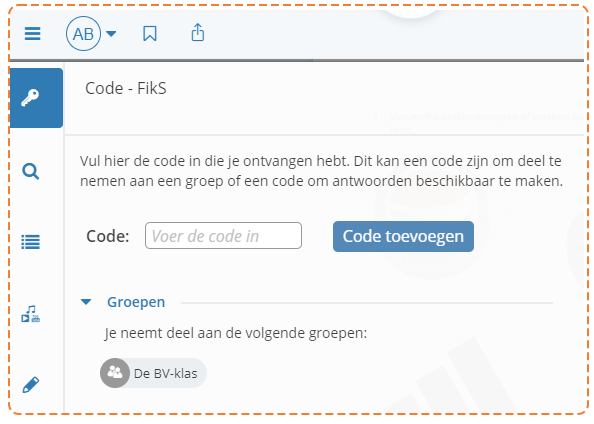 Bordboek: code voor oplossingen delen met leerlingen