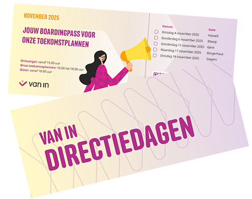 Boardingpasses voor de directiedagen van VAN IN