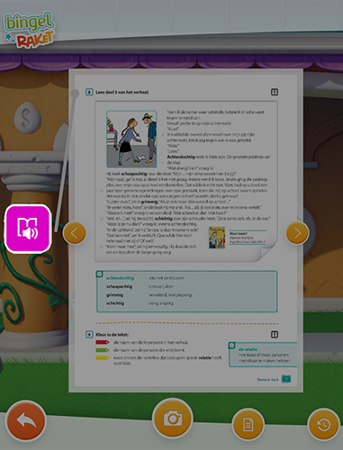 Insluitende lezer op het e-learning platform Bingel