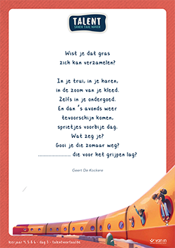 Poëzieweek bovenbouw: gedicht dag 3