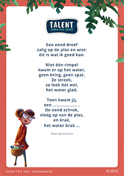 Poëzieweek onderbouw: gedicht dag 1