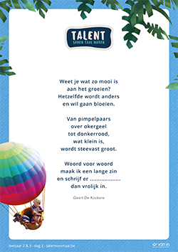 Poëzieweek onderbouw: gedicht dag 2